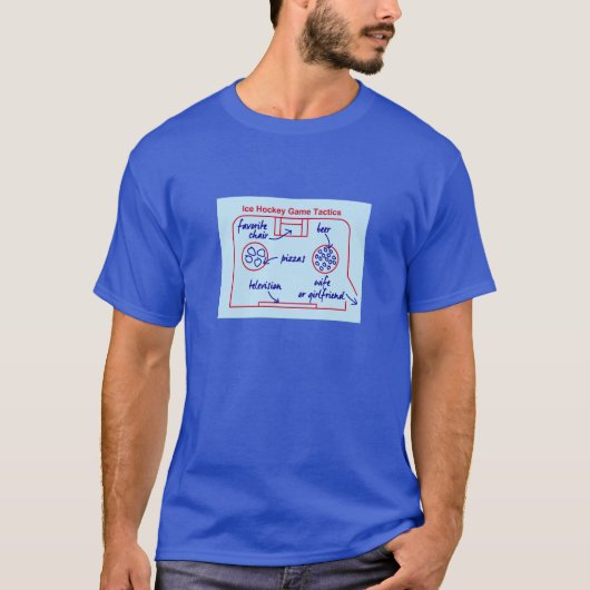 Funny ice hockey game tactics t-shirt (Voorkant)