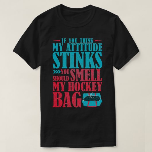 Funny Ice Hockey Gift Smell My Bag T-shirt (Design voorkant)