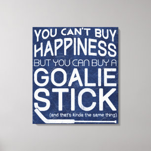 Funny Ice Hockey Goalie Artwork Canvas Afdruk