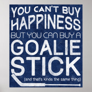 Funny Ice Hockey Goalie Artwork Poster
