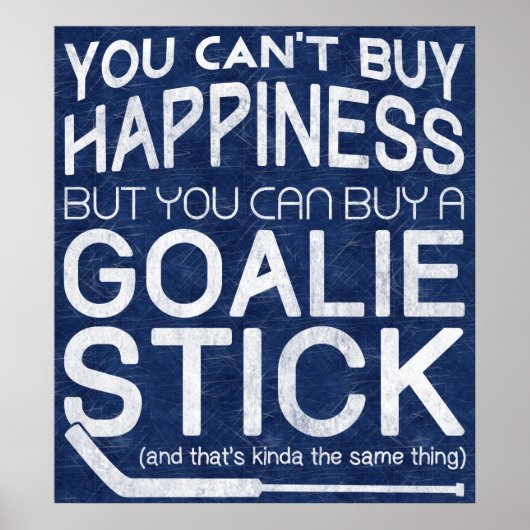 Funny Ice Hockey Goalie Artwork Poster (Voorkant)