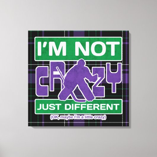 Funny Ice Hockey Goalie Box Canvas (Voorkant)