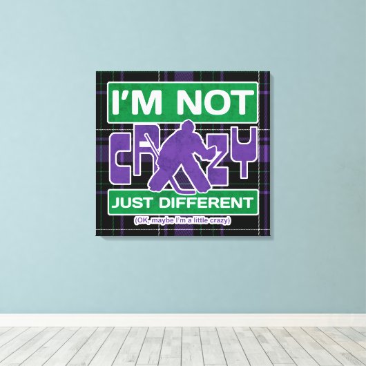 Funny Ice Hockey Goalie Box Canvas (Insitu (Houten vloer))