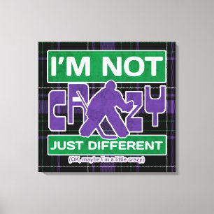 Funny Ice Hockey Goalie Box Canvas Afdruk