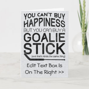 Funny Ice Hockey Goalie Greetings Kaart