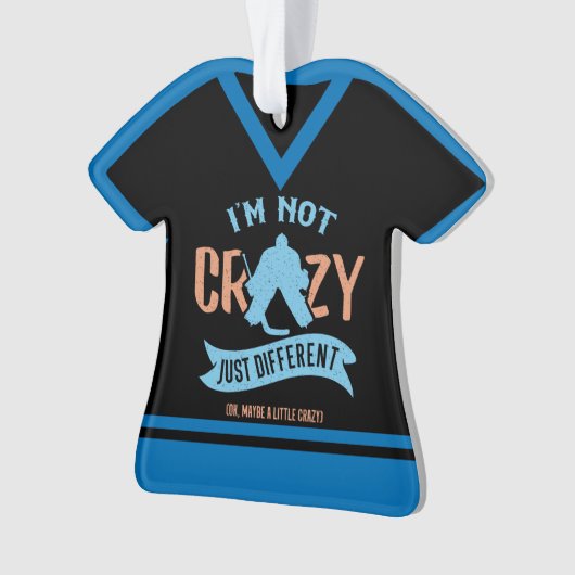 Funny Ice Hockey Goalie Holiday Ornament (voorkant)