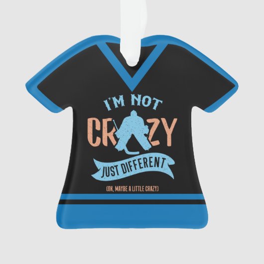 Funny Ice Hockey Goalie Holiday Ornament (voorkant)