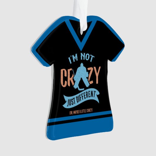 Funny Ice Hockey Goalie Holiday Ornament (voorkant)