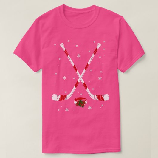Funny Ice Hockey KerstmisCandy Stick Gift Kinder71 T-shirt (Design voorkant)