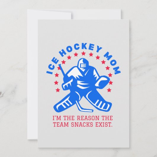 FUNNY ICE HOCKEY MOM KAART (Voorkant)