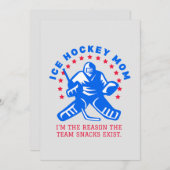 FUNNY ICE HOCKEY MOM KAART (Voorkant / Achterkant)
