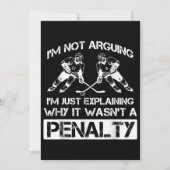 Funny Ice Hockey Player Discussion Bully Penalty Feestdagenkaart (Voorkant)