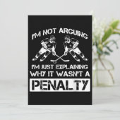 Funny Ice Hockey Player Discussion Bully Penalty Feestdagenkaart (Staand voorkant)