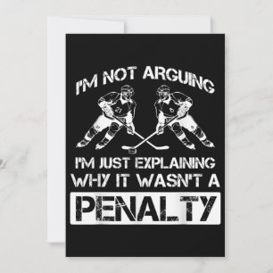 Funny Ice Hockey Player Discussion Bully Penalty Feestdagenkaart