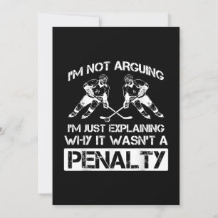 Funny Ice Hockey Player Discussion Bully Penalty Kaart