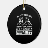 Funny Ice Hockey Player Discussion Bully Penalty Keramisch Ornament (Links)