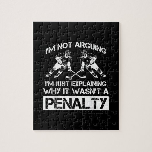 Funny Ice Hockey Player Discussion Bully Penalty Legpuzzel (Verticaal)