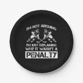 Funny Ice Hockey Player Discussion Bully Penalty Papieren Bordje (Voorkant)