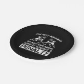 Funny Ice Hockey Player Discussion Bully Penalty Papieren Bordje (Gekanteld)