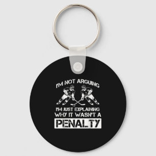 Funny Ice Hockey Player Discussion Bully Penalty Sleutelhanger
