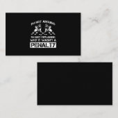 Funny Ice Hockey Player Discussion Bully Penalty Visitekaartje (Voorkant / Achterkant)