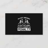 Funny Ice Hockey Player Discussion Bully Penalty Visitekaartje (Voorkant)