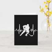 Funny Ice Hockey Player Goalie Heartbeat Hockey Fa Kaart (Gele Bloem)
