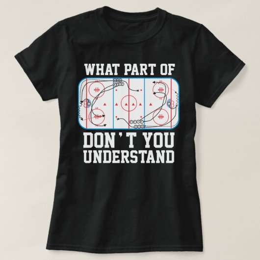 Funny Ice Hockey Tactics Classic T Shirt (Design voorkant)