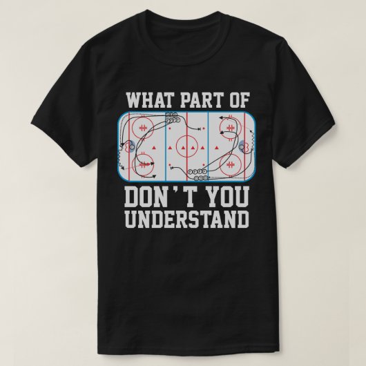 Funny Ice Hockey Tactics Classic T Shirt (Design voorkant)