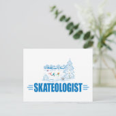 Funny Ice Skating Briefkaart (Staand voorkant)