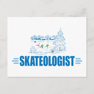 Funny Ice Skating Briefkaart