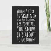 Funny Ice Skating Cards For Her Women Teen Girls Kaart (Voorkant)