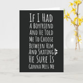 Funny Ice Skating Cards For Teen Girls For Her  Kaart (Gele Bloem)