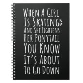 Funny Ice Skating Gifts For Her Teen Girl Women  Notitieboek (Voorkant)