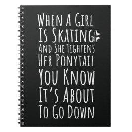 Funny Ice Skating Gifts For Her Teen Girl Women  Notitieboek