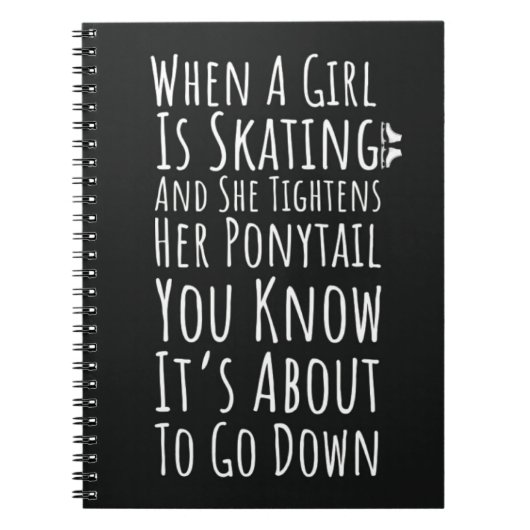 Funny Ice Skating Gifts For Her Teen Girl Women  Notitieboek (Voorkant)