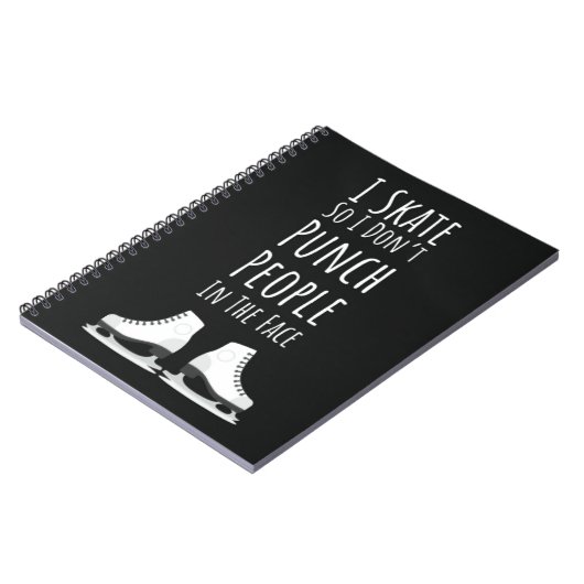 Funny Ice Skating Gifts Skater Winter Sports Humor Notitieboek (Linkerzijde)