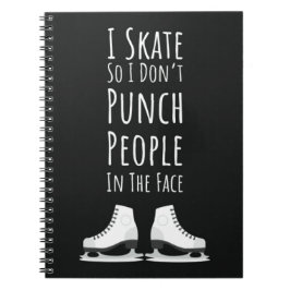 Funny Ice Skating Gifts Skater Winter Sports Humor Notitieboek