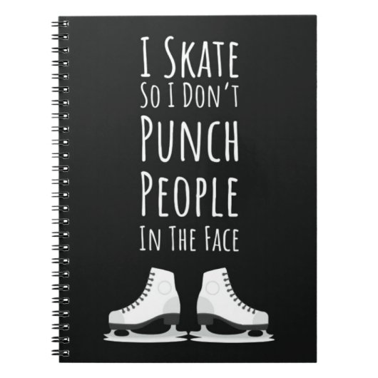 Funny Ice Skating Gifts Skater Winter Sports Humor Notitieboek (Voorkant)