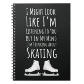 Funny Ice Skating Themed Gifts Winter Sport Skater Notitieboek (Voorkant)