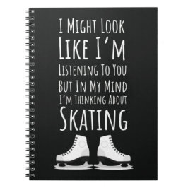 Funny Ice Skating Themed Gifts Winter Sport Skater Notitieboek