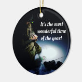 Funny Ice Vissen Holiday Keramisch Ornament (Links)