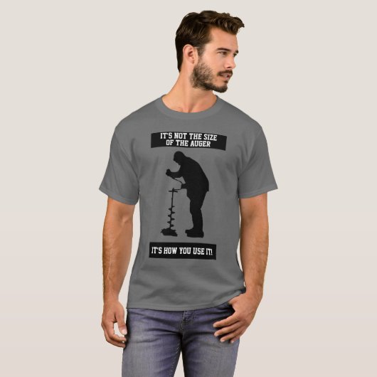 Funny Ice Vist Citote Ice Auger Shirt (Voorkant volledig)