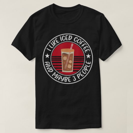 Funny Iced Coffee Design Espresso Lover T-shirt (Design voorkant)
