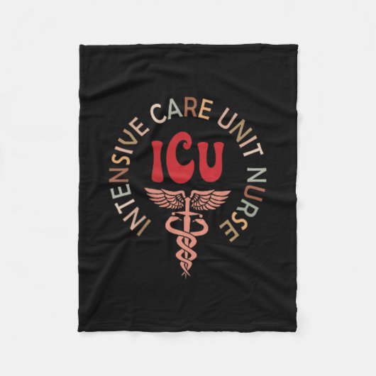 Funny Icu Nurse Intensive Care Unit Nurse Emergenc Fleece Deken (Voorkant)