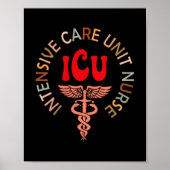 Funny Icu Nurse Intensive Care Unit Nurse Emergenc Poster (Voorkant)