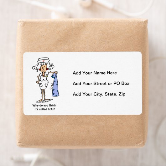 Funny ICU Zurse T-shirts en cadeautjes Etiket (Insitu)
