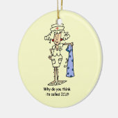 Funny ICU Zurse T-shirts en cadeautjes Keramisch Ornament (Links)