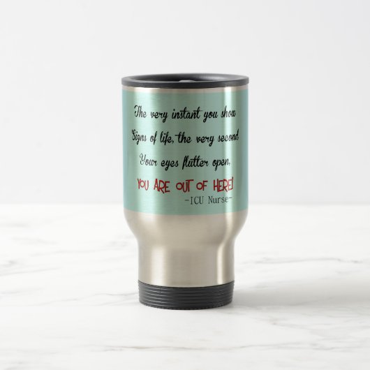 Funny ICU Zurse Travel Mug Reisbeker (Center)
