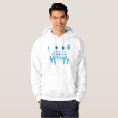 Funny Icy Cold Face Halloween Freezing Emoji Hoodie (Voorkant volledig)